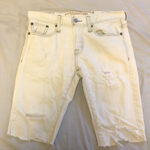 American Eagle White Skinny Jean Shorts